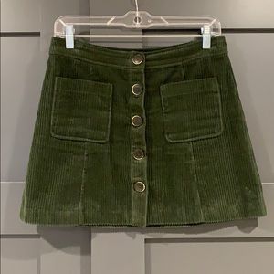 Zara button front corduroy mini skirt sz Med-NWT